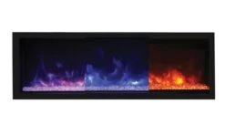 Remii 1027xx-XS Extra Slim Indoor Built-In Electric Fireplace With Black Steel Surround -Heating Equipment Store xt color options