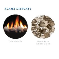 Kingsman ZCVRB60 66-Inch Zero Clearance Linear Direct Vent Gas Fireplace With Fire Glass 11 Kingsman ZCVRB60 66-Inch Zero Clearance Linear Direct Vent Gas Fireplace With Fire Glass -Heating Equipment Store zcvrb47 liners media a 09 20